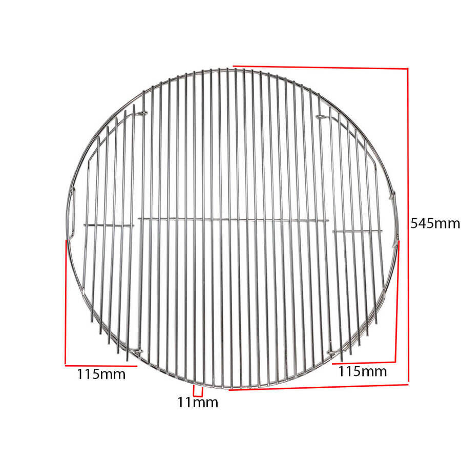 Stainless Steel Round Hinged BBQ Grill | Suits 57cm Kettle including Weber