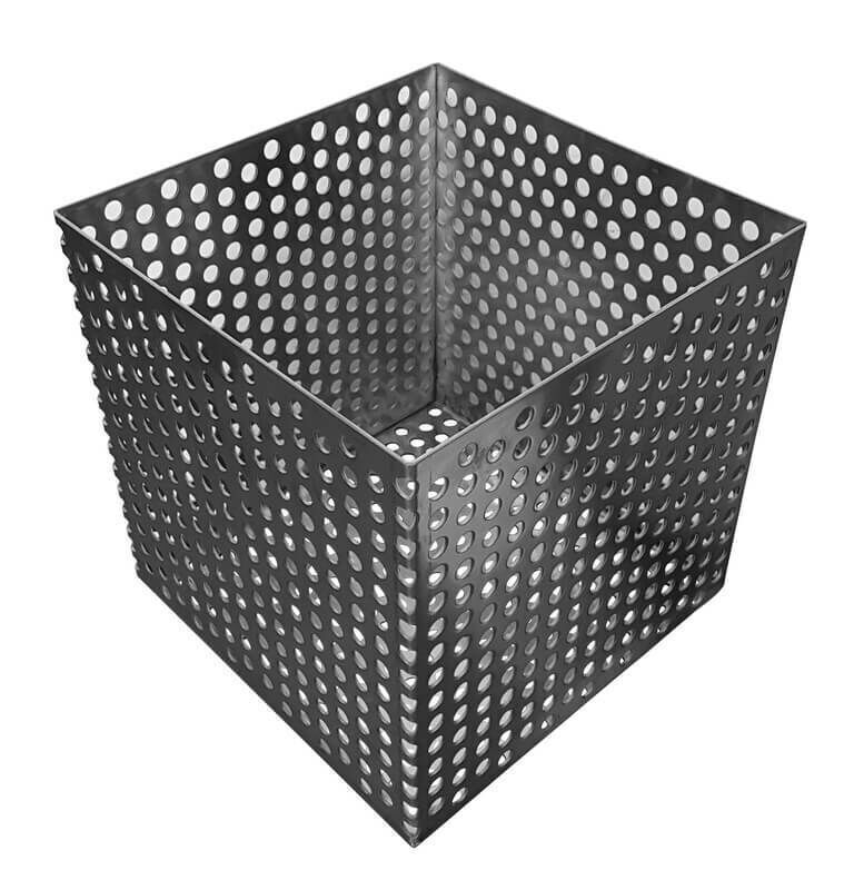 Offset Smoker Charcoal Basket - Flaming Coals