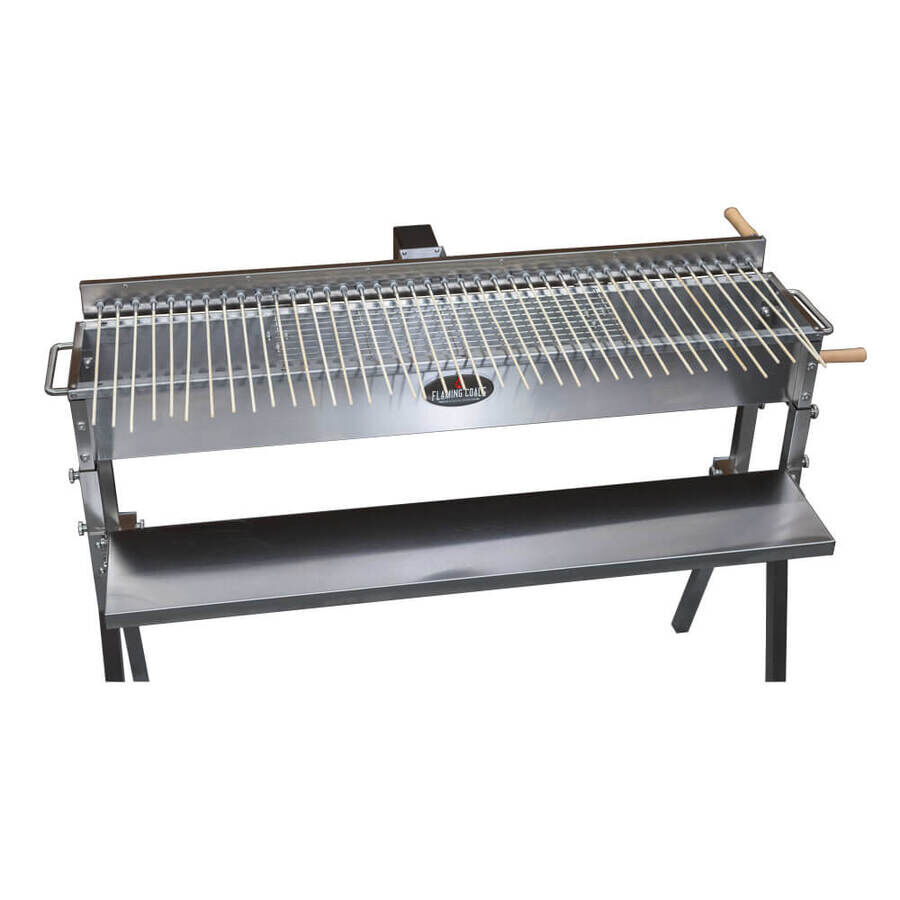 Stainless Steel Hibachi BBQ with 40 kebab skewers by Flaming Coals