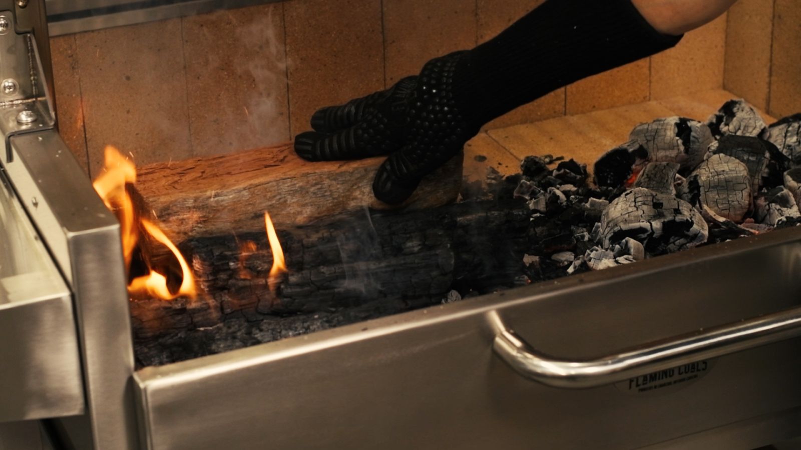 light charcoal and wood