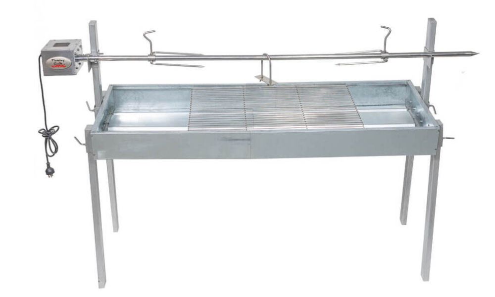 Extendable Large Charcoal BBQ Spit Rotisserie