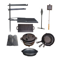 7 Pieces Camping Cookware Combo Set by Flaming Coals