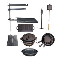 7 Pieces Camping Cookware Combo Set by Flaming Coals