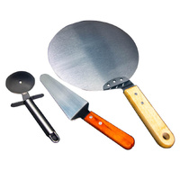 3 Piece Pizza Kit - Pizza Peel, Spatula and Pizza Cutter