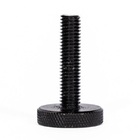 Knurled Screw (M8) – Long Thread– Black