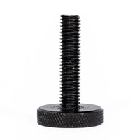 Knurled Screw (M8) – Long Thread– Black
