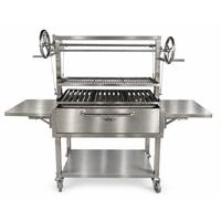 Twin Wheel Parrilla Argentinian BBQ Grill - Stainless Steel
