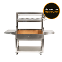 Stainless Steel Parrilla Argentinian BBQ with Rotisserie 885mm x 550mm