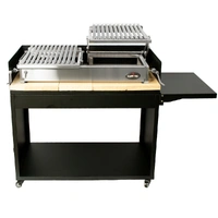 Double Parrilla BBQ with Fire Bricks & Stand Combo 