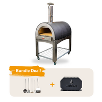 Flaming Coals Woodfired Pizza Oven-Black pack