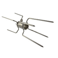 Spit Roaster Chicken Prongs - 22mm Round - 2x Double Sided (Stainless Steel)