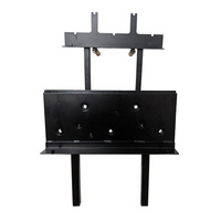 5 Skewer Spit | Rotating Gear Mechanism + Support Side | Flaming Coals
