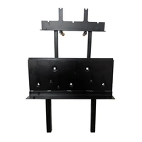 5 Skewer Spit | Rotating Gear Mechanism + Support Side | Flaming Coals
