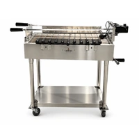 Cypriot Souvla BBQ – 2 Skewer Stainless Steel Spit Rotisserie