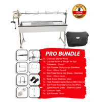 The Minion 1200 Stainless Steel Spit Rotisserie Pro Bundle