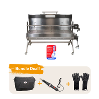 Flaming Coals DUAL FUEL Charcoal and Gas Spit Roaster 1500mm BUNDLE