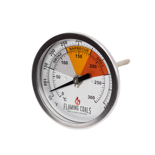 Recalibratable BBQ Smoker Thermometer Gauge - Small by Flaming Coals