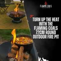 Turn Up the Heat with the Flaming Coals 72cm Round Outdoor Fire Pit image
