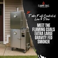 Take Full Control of Low & Slow: Meet the Flaming Coals Extra Large Gravity Fed Smoker image