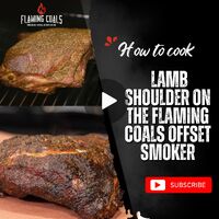 How to cook Lamb Shoulder on the Flaming Coals Offset Smoker image