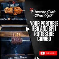 Flaming Coals Mini Spit: Your portable BBQ and Spit Rotisserie Combo image