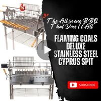 Flaming Coals Deluxe Stainless Steel Cyprus Spit: The All in one BBQ That Does It All image