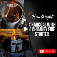 How to light charcoal with a chimney fire starter image