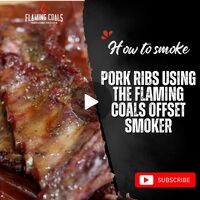How to smoke Pork Ribs using the Flaming Coals Offset Smoker image