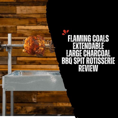Extendable Large Charcoal BBQ Spit Rotisserie Review image