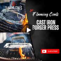 Flaming Coals Cast Iron Burger Press image