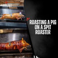 Roasting a Pig on a Spit Roaster image