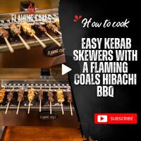 How to cook Easy Kebab Skewers with a Flaming Coals Hibachi BBQ image