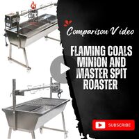 Flaming Coals Minion and Master Spit Roaster Comparison Video image