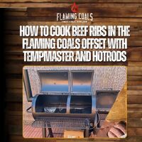 How to Cook Beef Ribs in the Flaming Coals Offset with Tempmaster and HotRods image