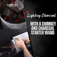 Lighting Charcoal with a Chimney and Charcoal Starter Wand image