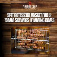 Spit Rotisserie Basket for 8-10mm Skewers | Flaming Coals image