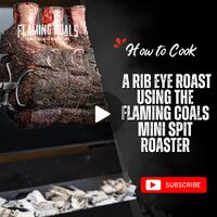 How to Cook a Rib Eye Roast Using the Flaming Coals Mini Spit Roaster image