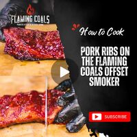How to Cook Pork Ribs on the Flaming Coals Offset Smoker image
