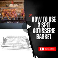 How to use a spit rotisserie basket image