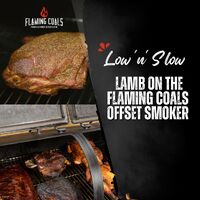 Low 'n' Slow Lamb on the Flaming Coals Offset Smoker image